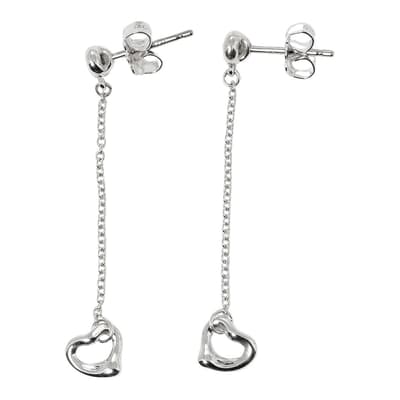 Silver Tiffany & Co Open Heart Earring