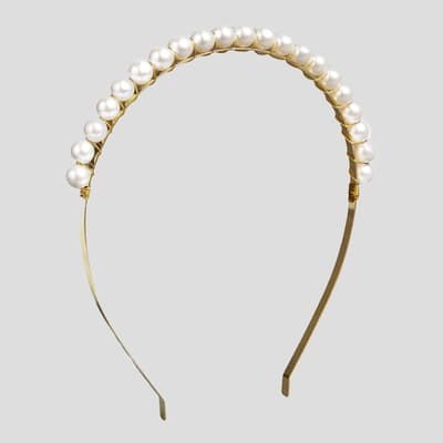 Pearl Gold Eliza Headband