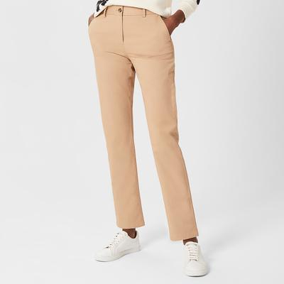 Pale Pink Courtney Cotton Blend Trousers