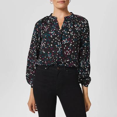 Black Alycia Printed Blouse