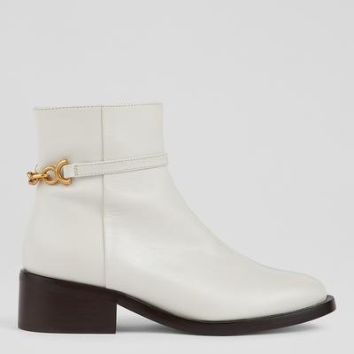 Ecru Lola Ankle Boots