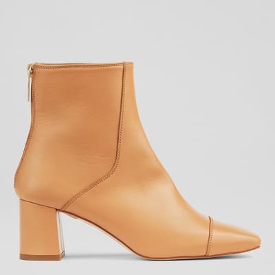 Maxine Bro-Light Tan Ankle Boots