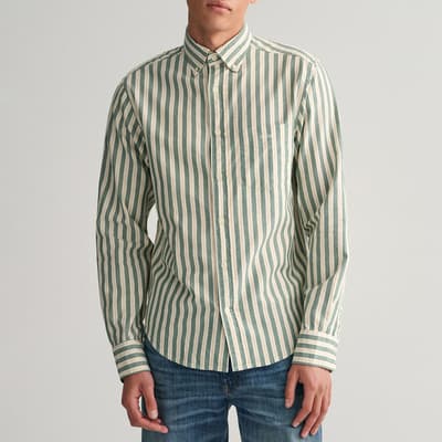 Green Archive Oxford Stripe Cotton Shirt