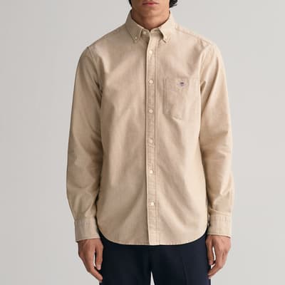 Camel Oxford Cotton Shirt