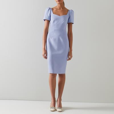 Blue Dee Crepe Shift Dress