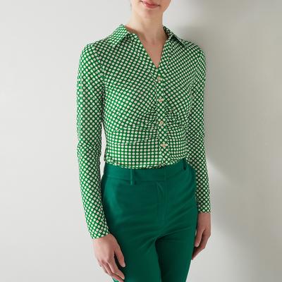 Green Ruched Blouse