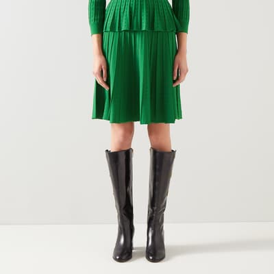 Green Flare Skirt