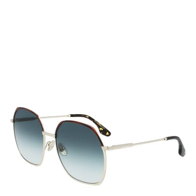 Women's Blue & Gold  Victoria Beckham Sunglasses 59mm