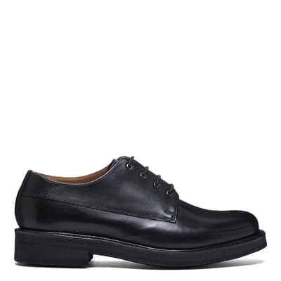 Black Hurley Leather Derby Formal Shoes
