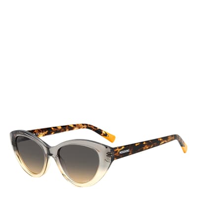 Grey Ochre Brown Cat Eye Sunglasses