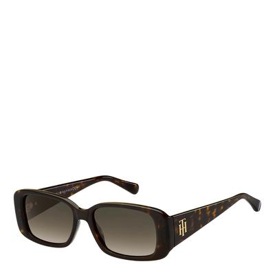 Brown Shaded Rectangular Sunglasses