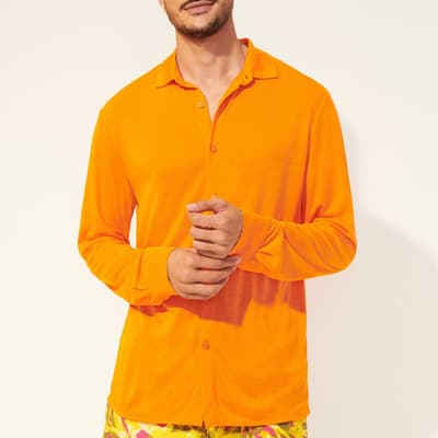 Orange Tencel Shirt