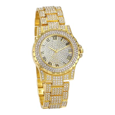 18k Gold Embellished Glam Watch