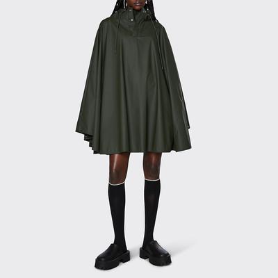 Dark Green Unisex Waterproof Raincoat Cape