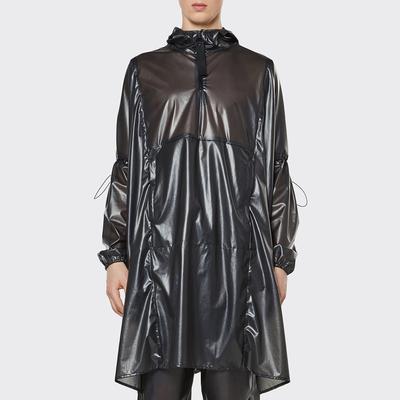Black Unisex Waterproof Long Ultralight Anorak
