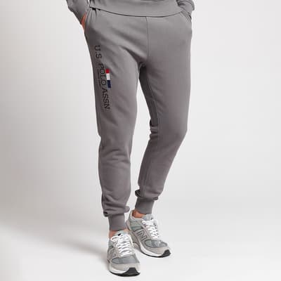 Charcoal Stacked Cotton Blend Joggers