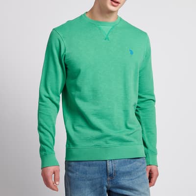 Green Garment Dye Cotton Sweatshirt