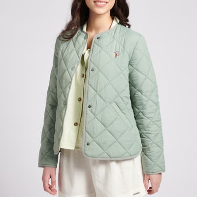 Pale Green Lightweight Puffer Jacket