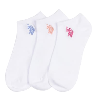 White 3-Pack Short Cotton Sport Socks