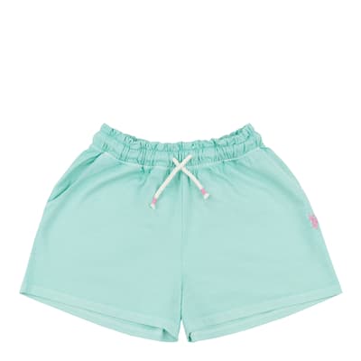 Teen Girl's Turquoise Bermuda Cotton Shorts