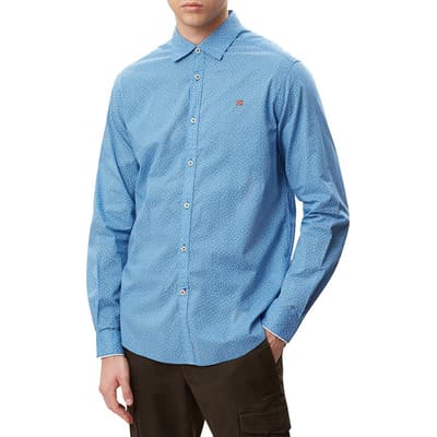 Blue Gasim Cotton Shirt