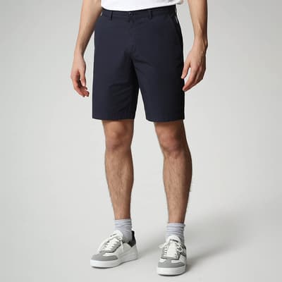 Navy Cotton Nakuru Bermuda Shorts