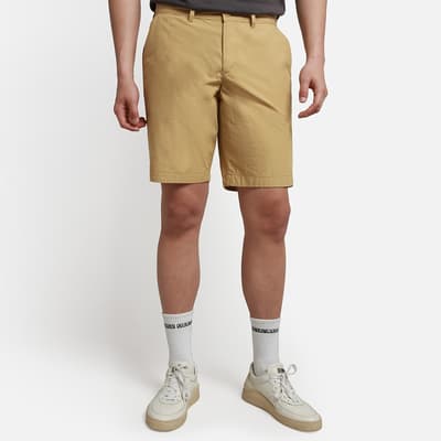 Beige Bermuda Cotton Shorts