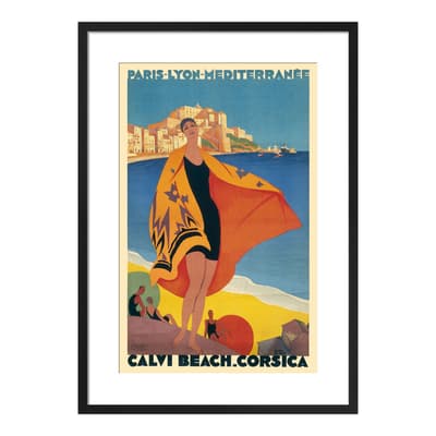 Calvi Beach, Corsica, circa 1932 Framed Print