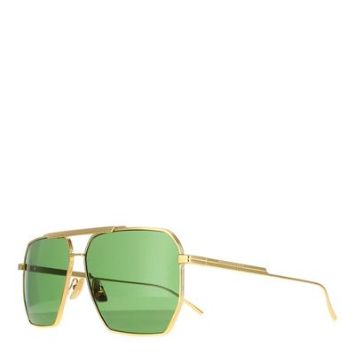 Mens Gold Bottega Veneta Sunglasses 60mm