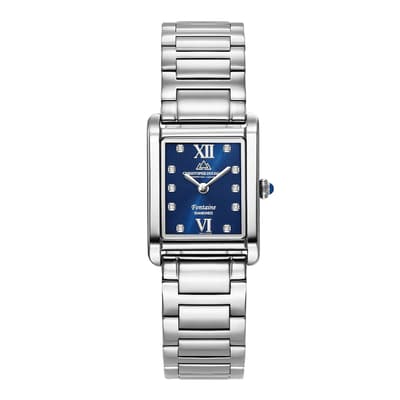 Women's Silver & Blue Fontaine Watch