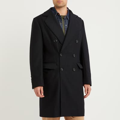 Navy Wreck Double Breasted Coat