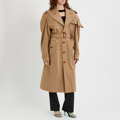 Camel Everest Cotton Trench Coat