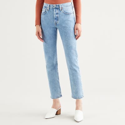 Light Blue 501® Cropped Stretch Jeans