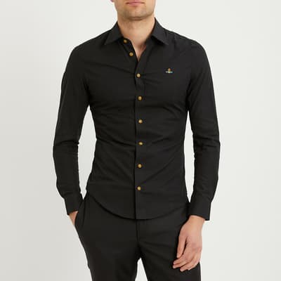 Black Classic Cotton Blend Shirt