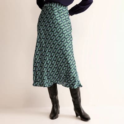Blue Cecelia Midi Skirt