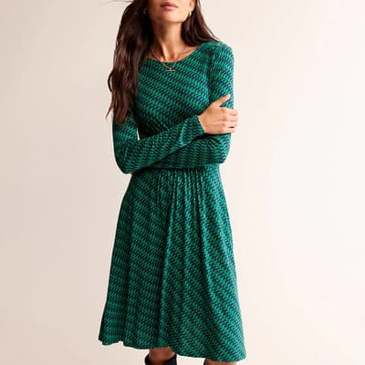 Green Thea Short Jersey Dress