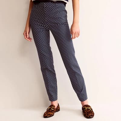 Navy Dotted Highgate Trousers