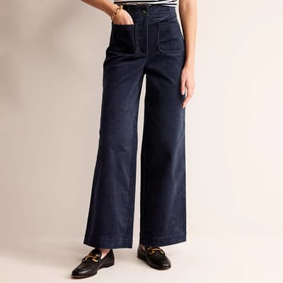 Navy Westbourne Corduroy Trousers