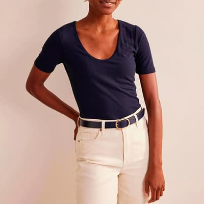 Navy Double Layer Top