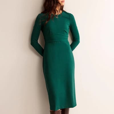 Green Nadia Jersey Midi Dress