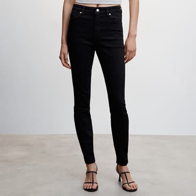 Black Denim High-Rise Skinny Jeans