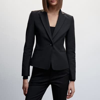 Black Structured Suit Blazer