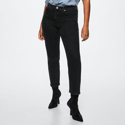 Black Denim Slim Cropped Jeans