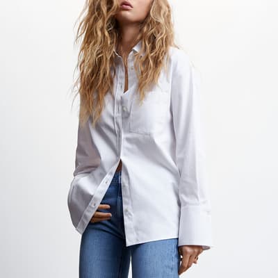 White Shirt With Adjustable Back 