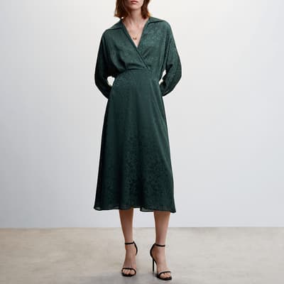Green Jacquard Dress