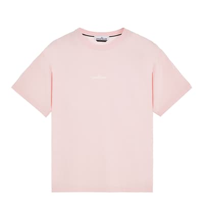 Pink 'Scratched Paint One' Cotton T-Shirt