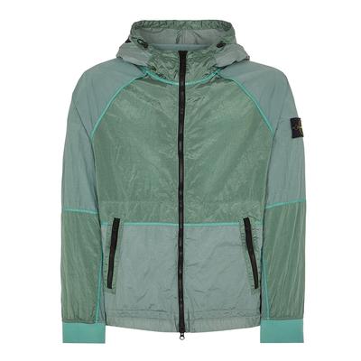 Green Hooded Rain Jacket