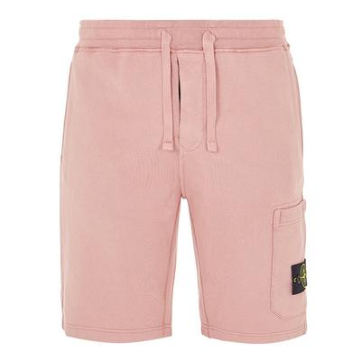 Pale Pink Garment Dyed Cotton Shorts