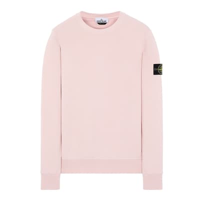 Pink Crew Neck Cotton Sweatshirt