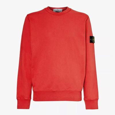 Orange Cotton Fleece Sweatshirt